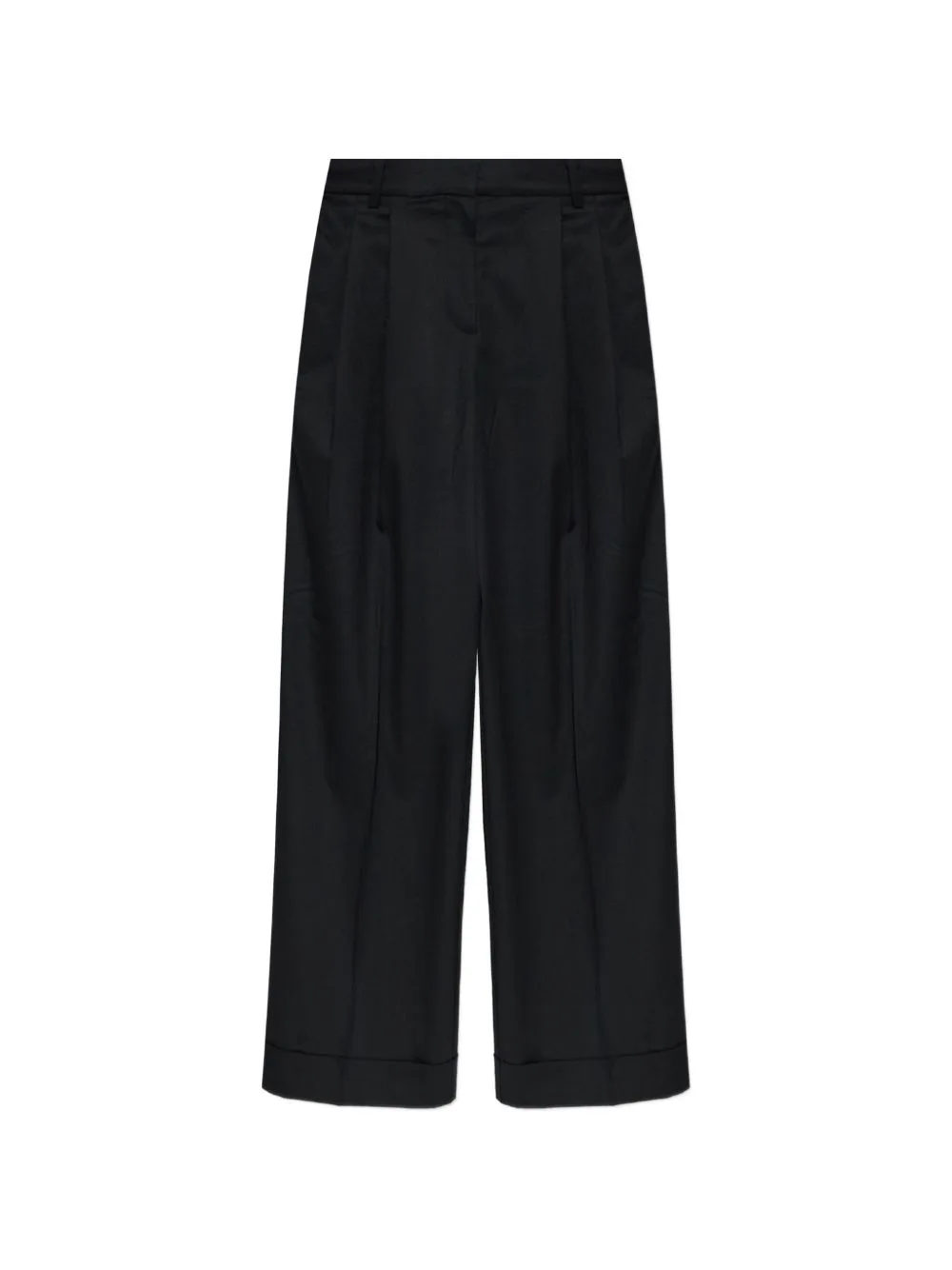 Pleated Wide-Leg Trousers by GANNI