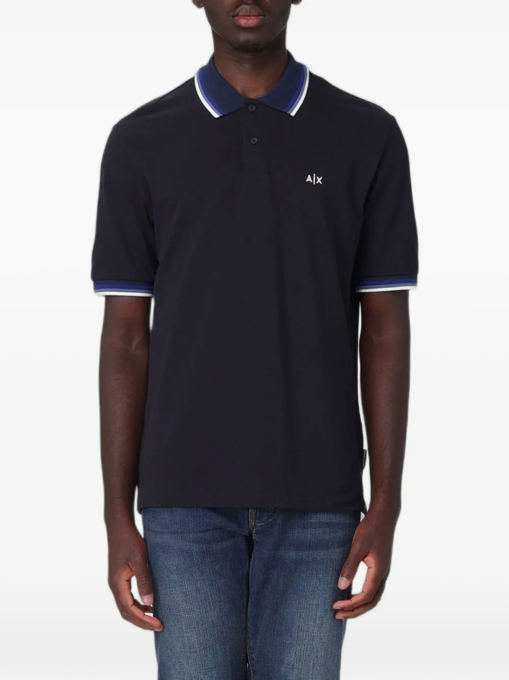 Logo-Embroidered Polo Shirt by Armani Exchange