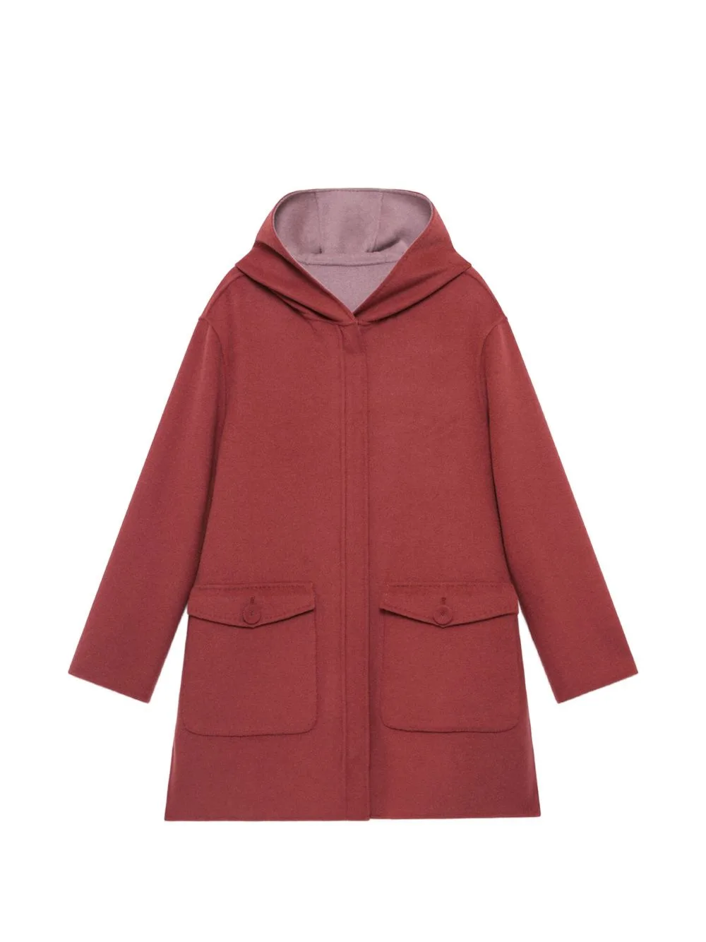 Reversible Hooded Single-Breasted Coat by MALIPARMI