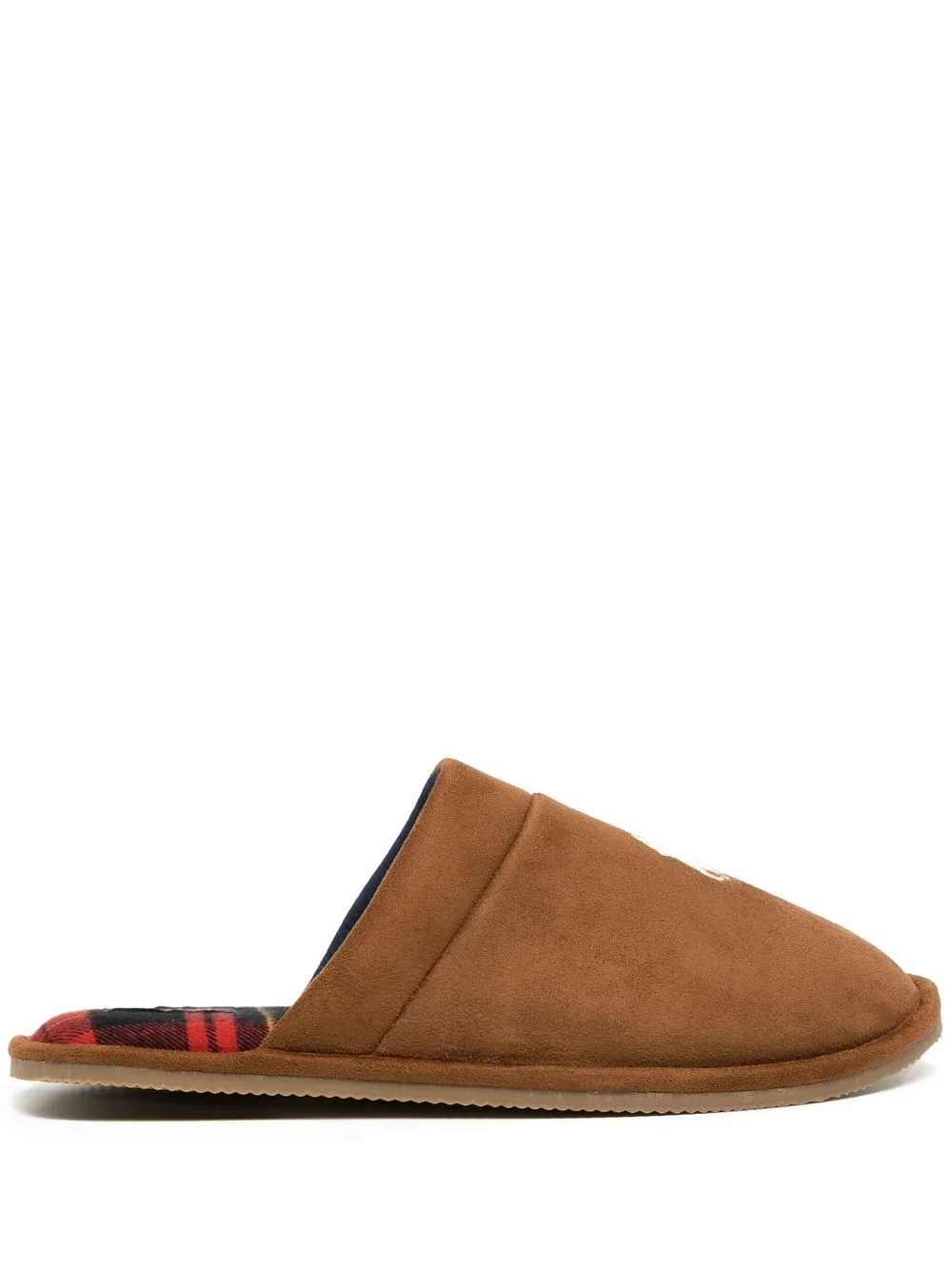 Logo-Embroidered Mule Slippers by Polo Ralph Lauren