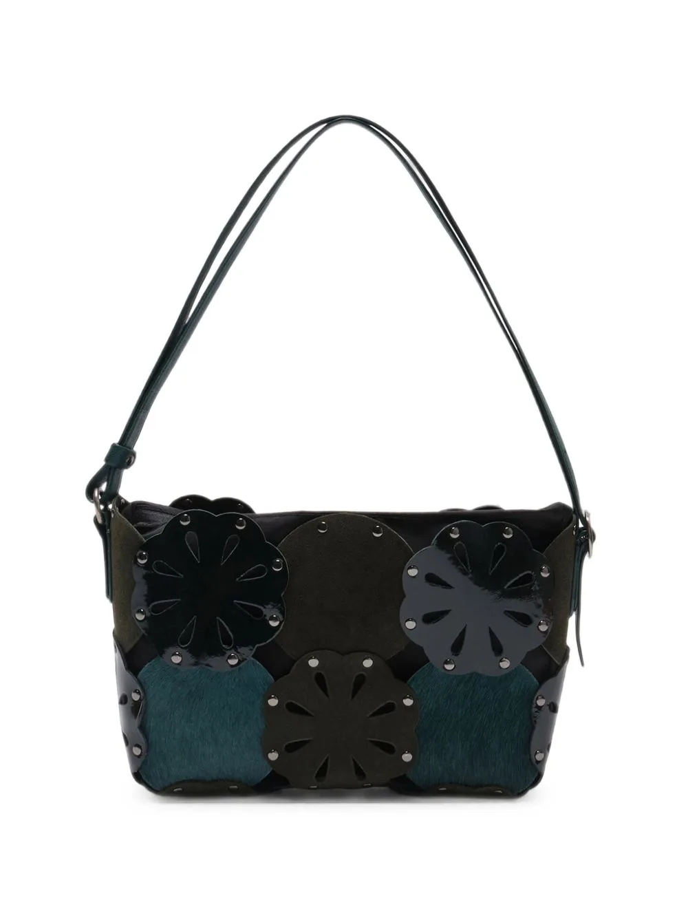 Die-Cut Stud-Embellished Shoulder Bag by MALIPARMI