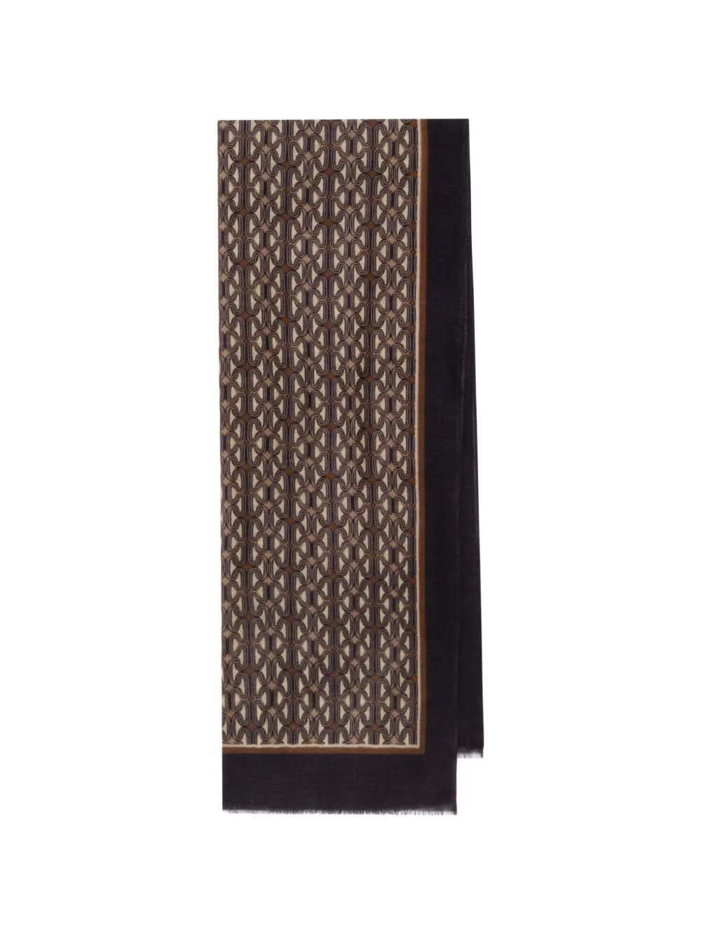 Geometric-Print Fringed Scarf by MALIPARMI