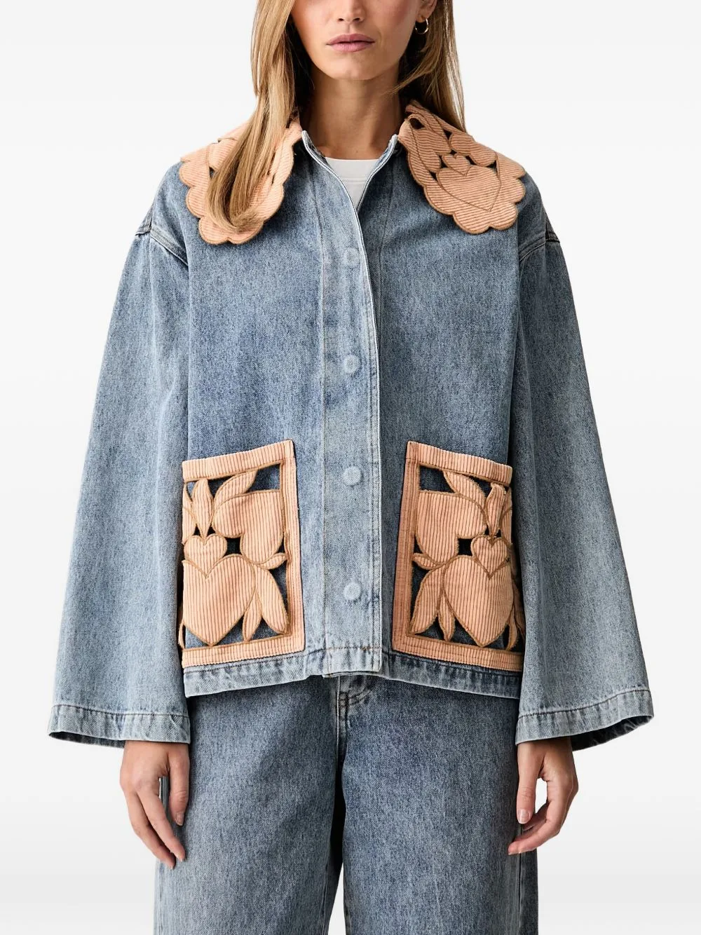 Denim Richelieu Barn Jacket by FARM Rio