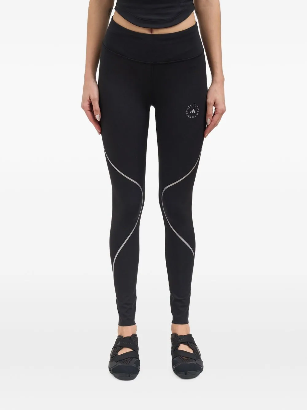 Logo-Print Panelled Leggings by adidas by Stella McCartney