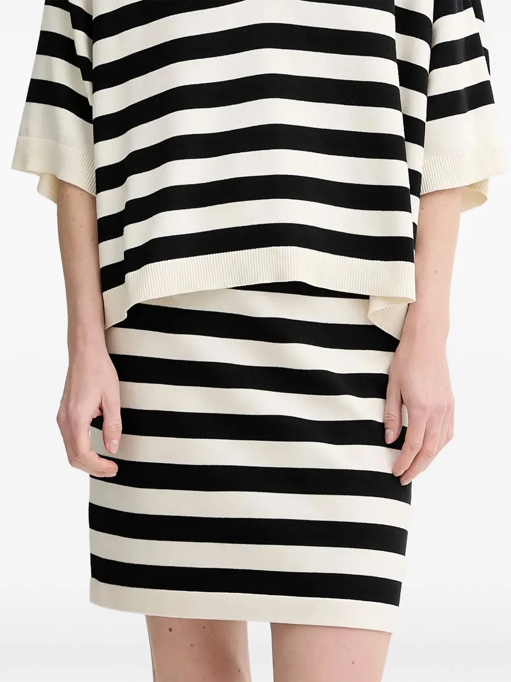 Striped Knit Mini Skirt by Gestuz