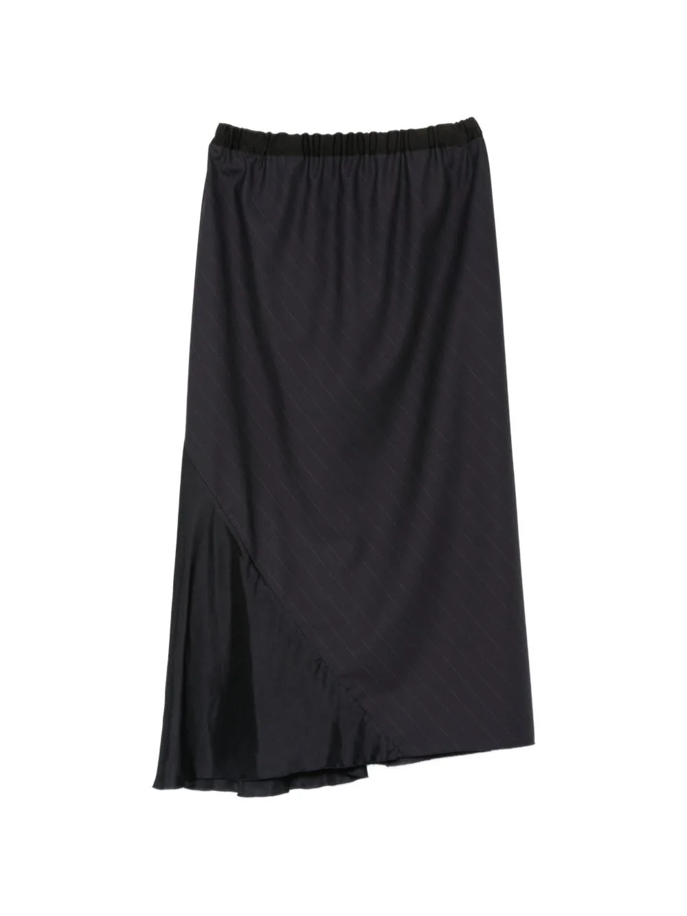 Pinstripe-Pattern Panelled Midi Skirt by FRANCESCA MARCHISIO