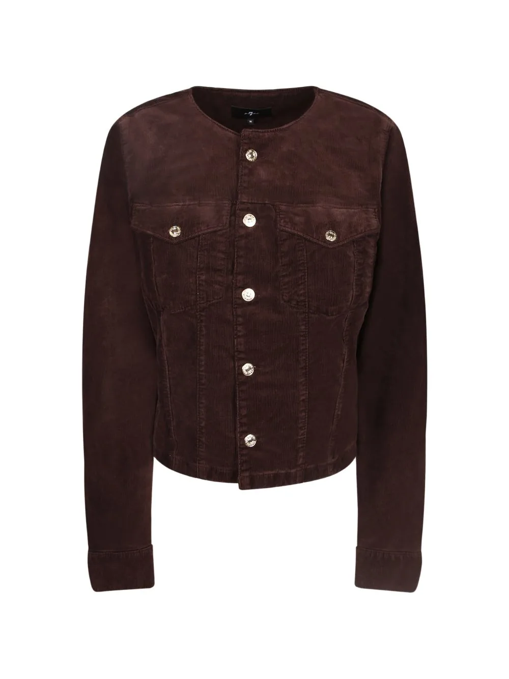 Vicky Collarless Corduroy Jacket by 7 For All Mankind