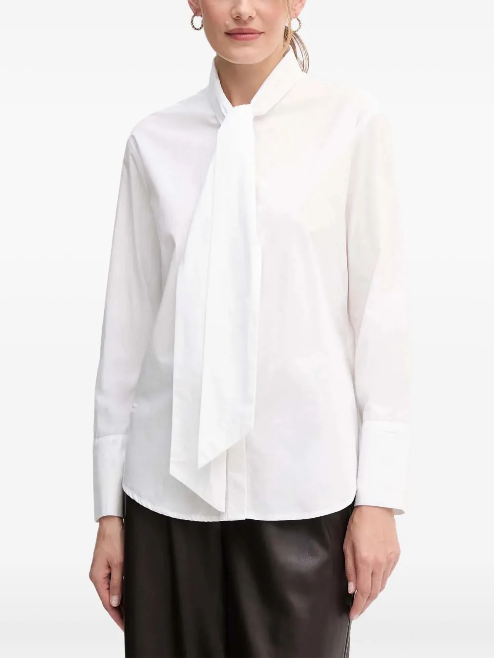Tie Neck Blouse by OUI