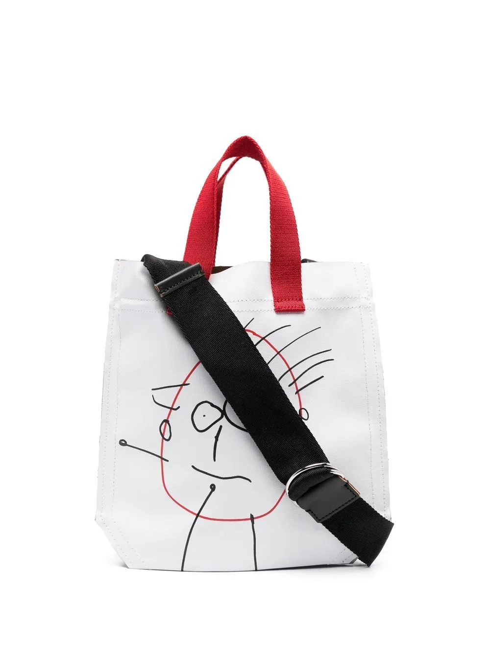 Graphic-Print Waved Tote Bag by Plan C