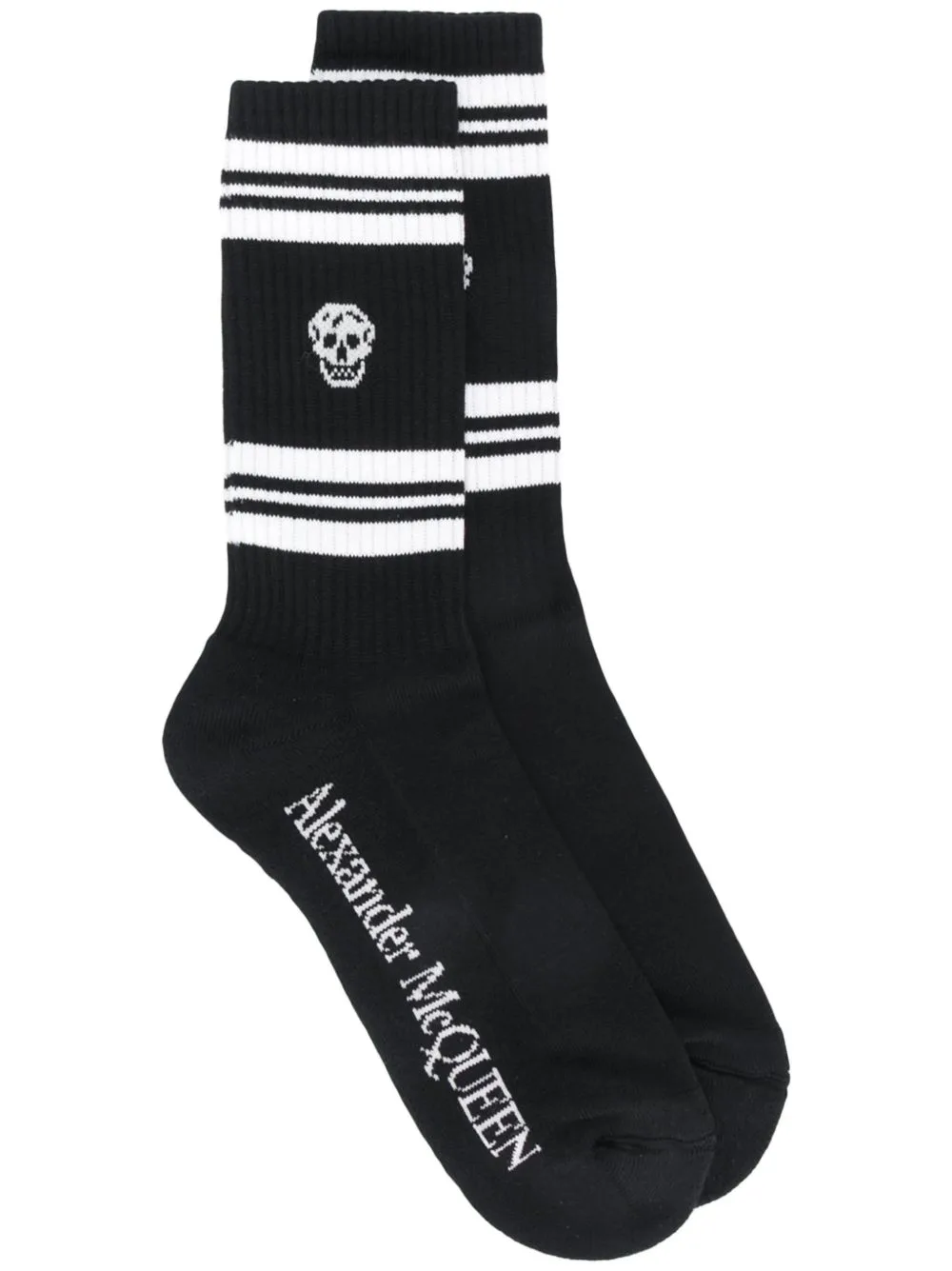 Skull-Motif Socks by Alexander McQueen