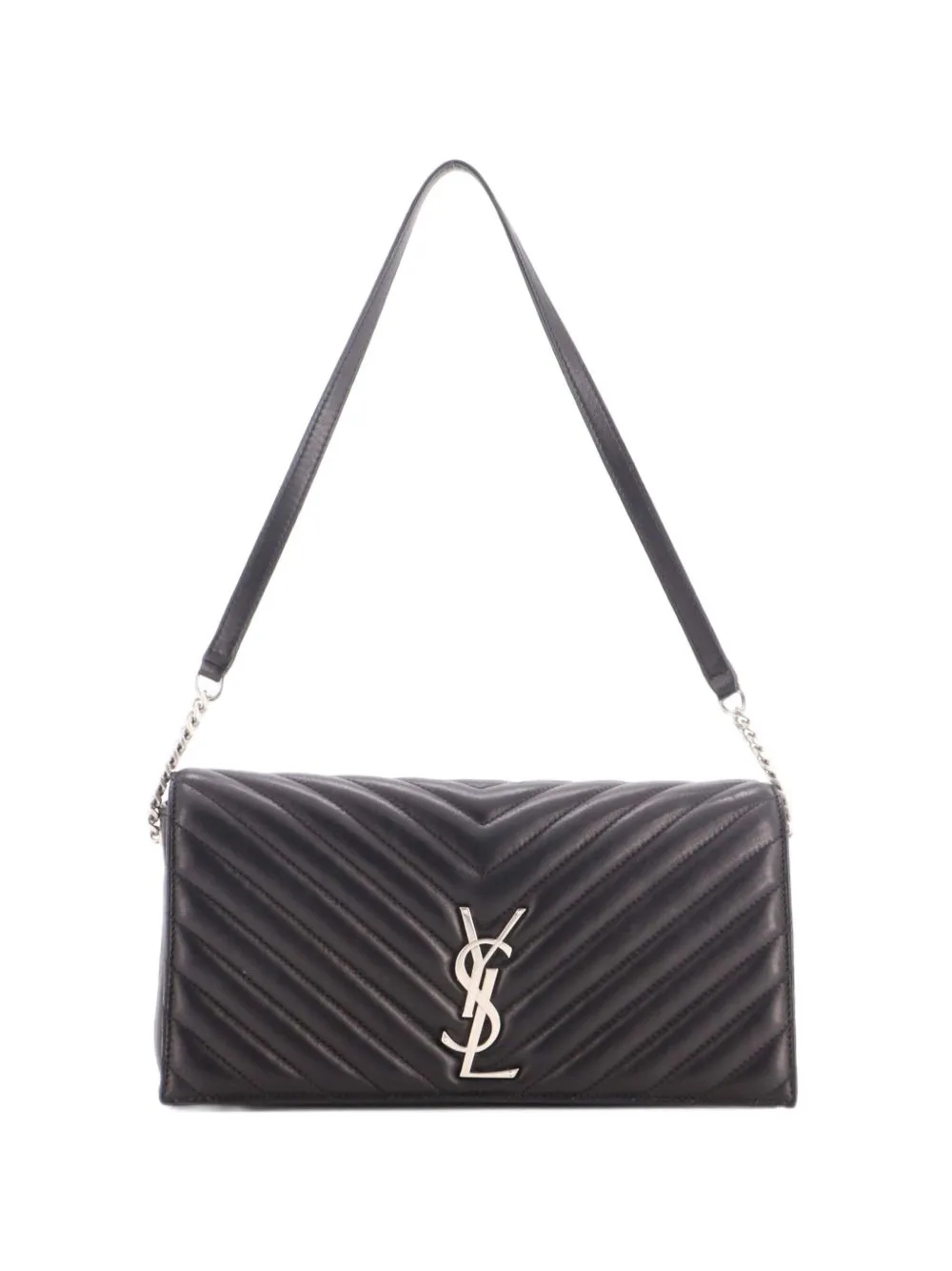 Kate 99 Flap Bag Chevron Leather Medium Shoulder Bag by Saint Laurent Pre-Owned