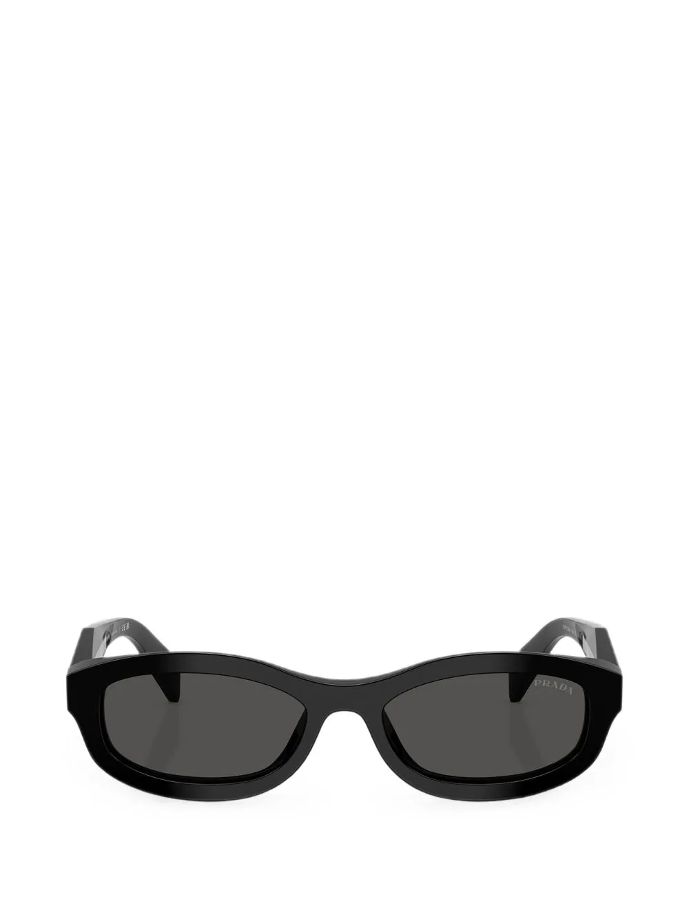 Sculptural-Arm Oval-Frame Sunglasses by Prada Eyewear