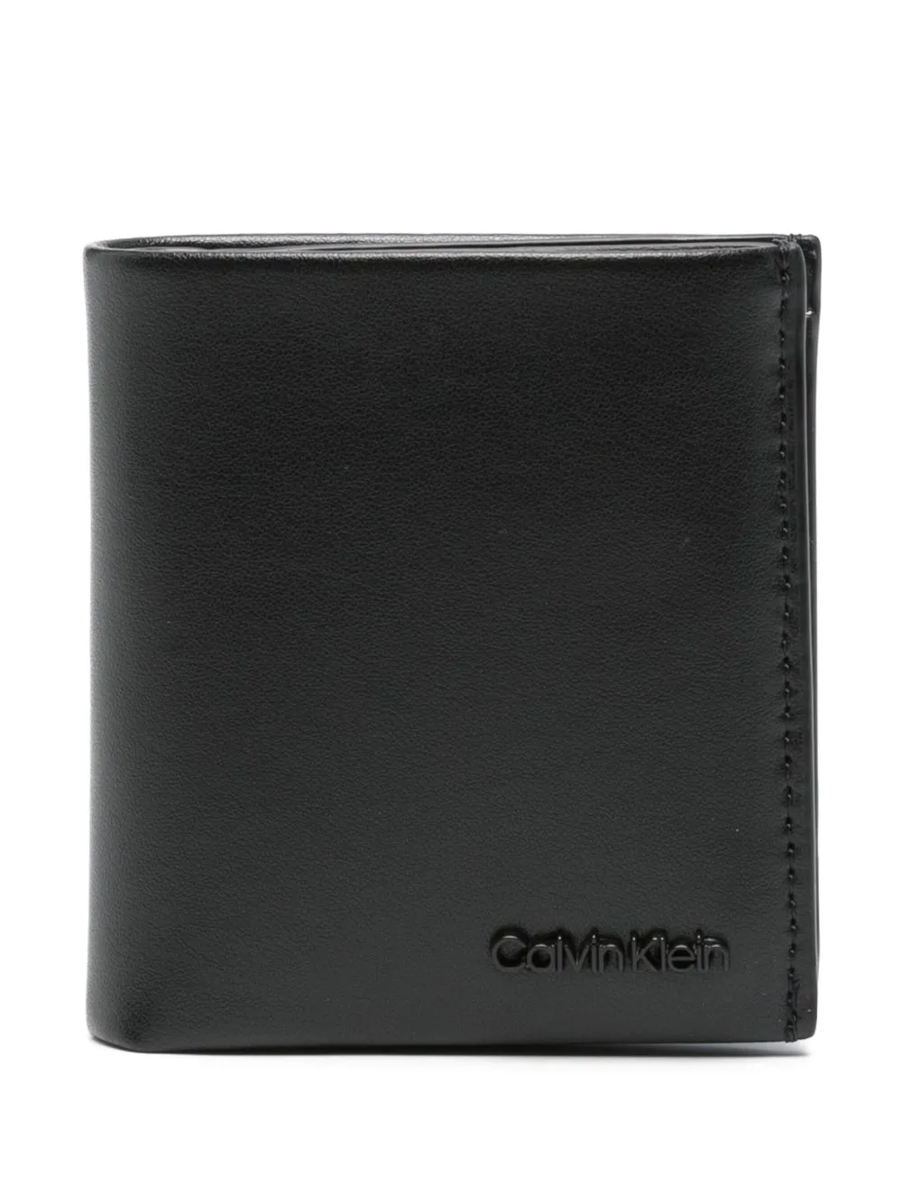Logo-Lettering Leather Wallet by Calvin Klein