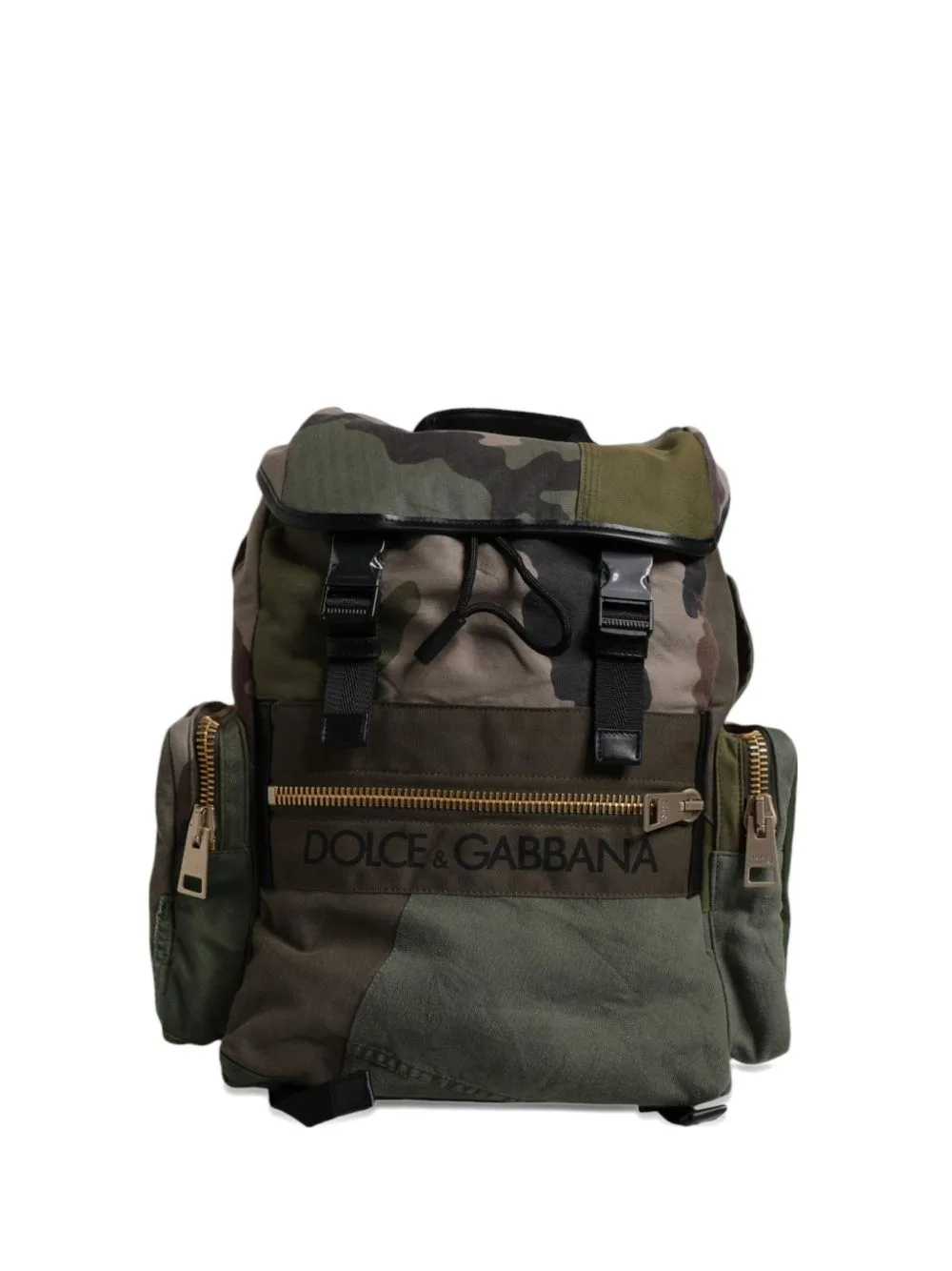 Patchwork Buckle-Fastening Backpack by Dolce & Gabbana