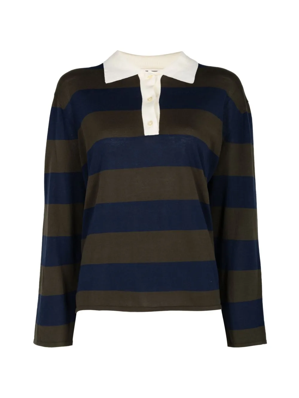 Academy Striped Polo Top by The Great.