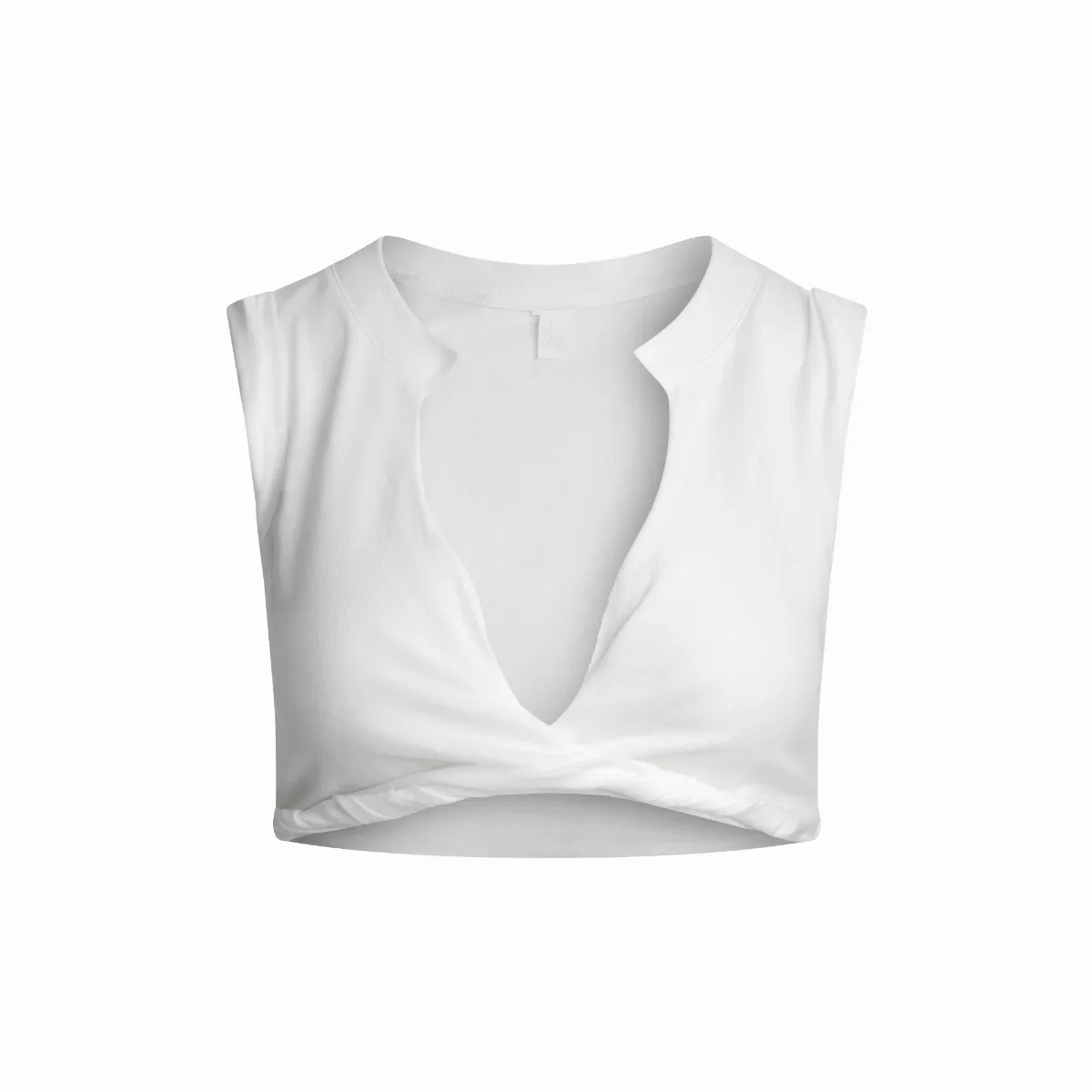 Cotton Plunge Twist Top by SKIMS