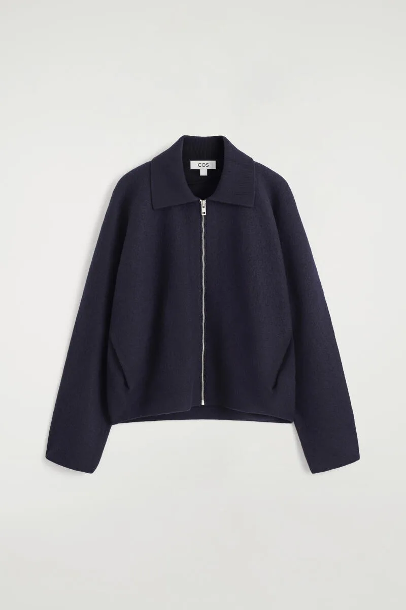 Sculpted Merino Wool Zip-Up Jacket by COS