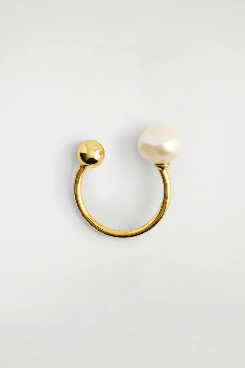 Floating Freshwater Pearl Ring by COS