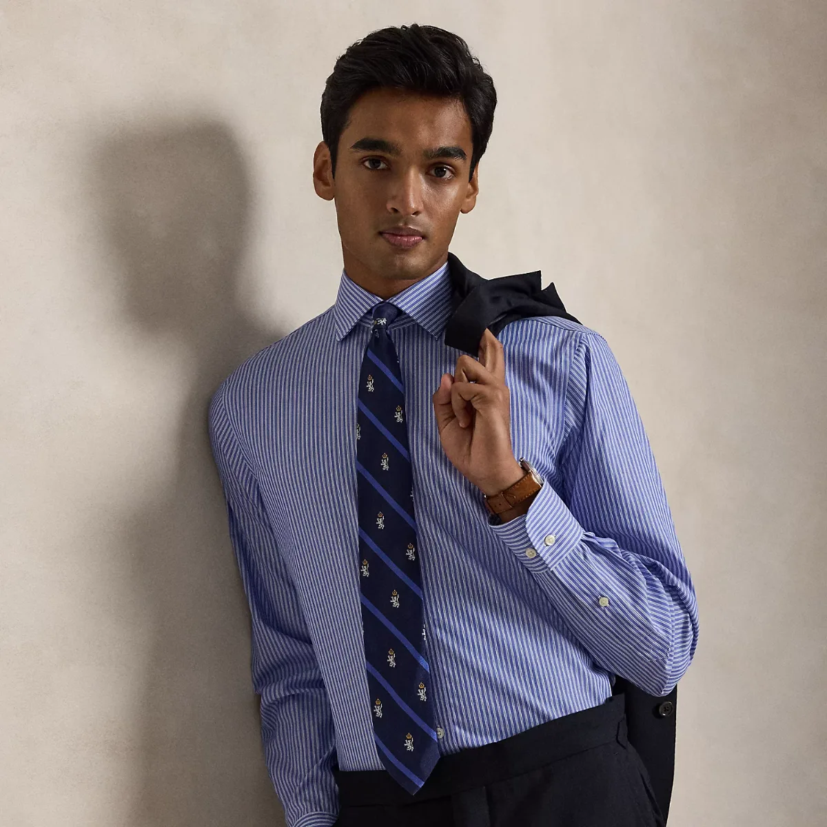 Regent Custom Fit Striped Poplin Shirt