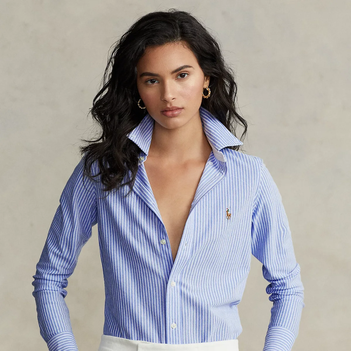 Striped Knit Oxford Shirt by Polo Ralph Lauren