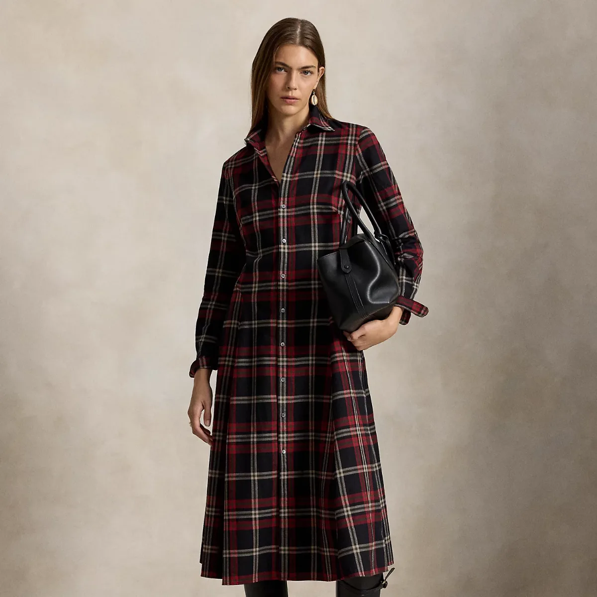 Plaid Cotton Twill Shirtdress by Polo Ralph Lauren