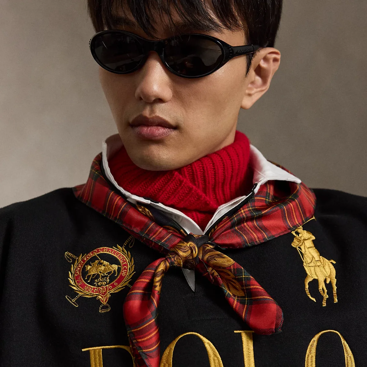 Crest Silk Twill Square Scarf by Polo Ralph Lauren