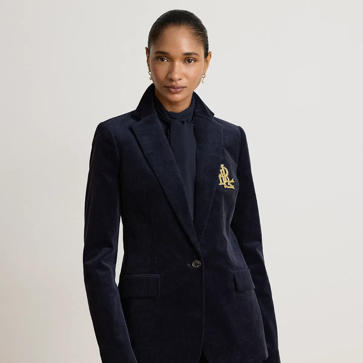 Bullion Stretch-Cotton Corduroy Blazer by Ralph Lauren Petite