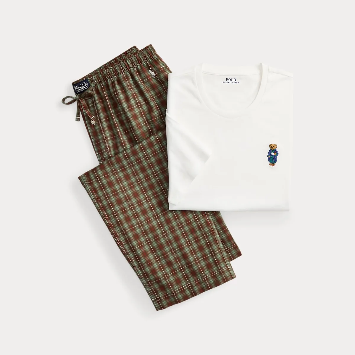 Polo Bear & Plaid Cotton Sleep Set by Polo Ralph Lauren