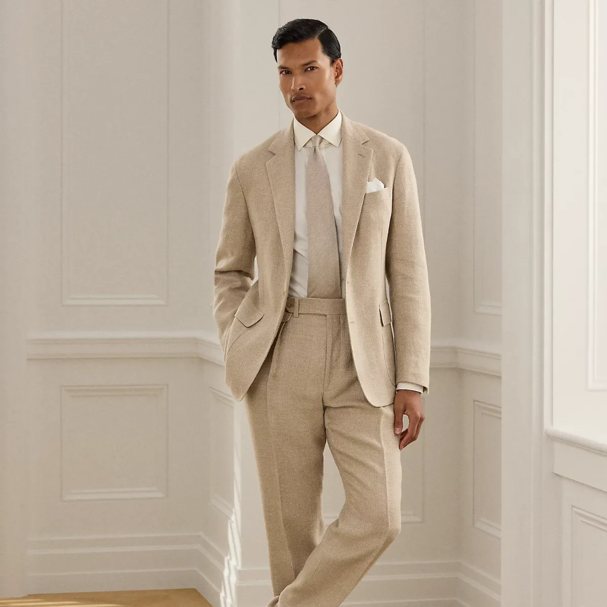 Gregory Hand-Tailored Linen-Silk Trouser by Ralph Lauren Purple Label