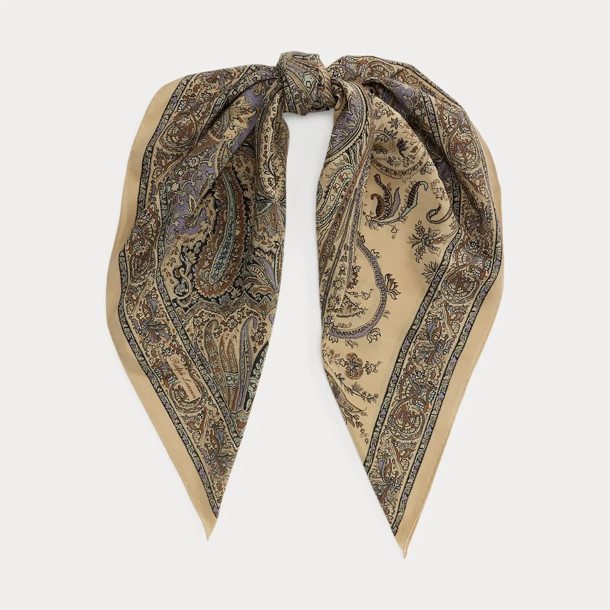 Paisley Crepe De Chine Square Scarf by Ralph Lauren Collection