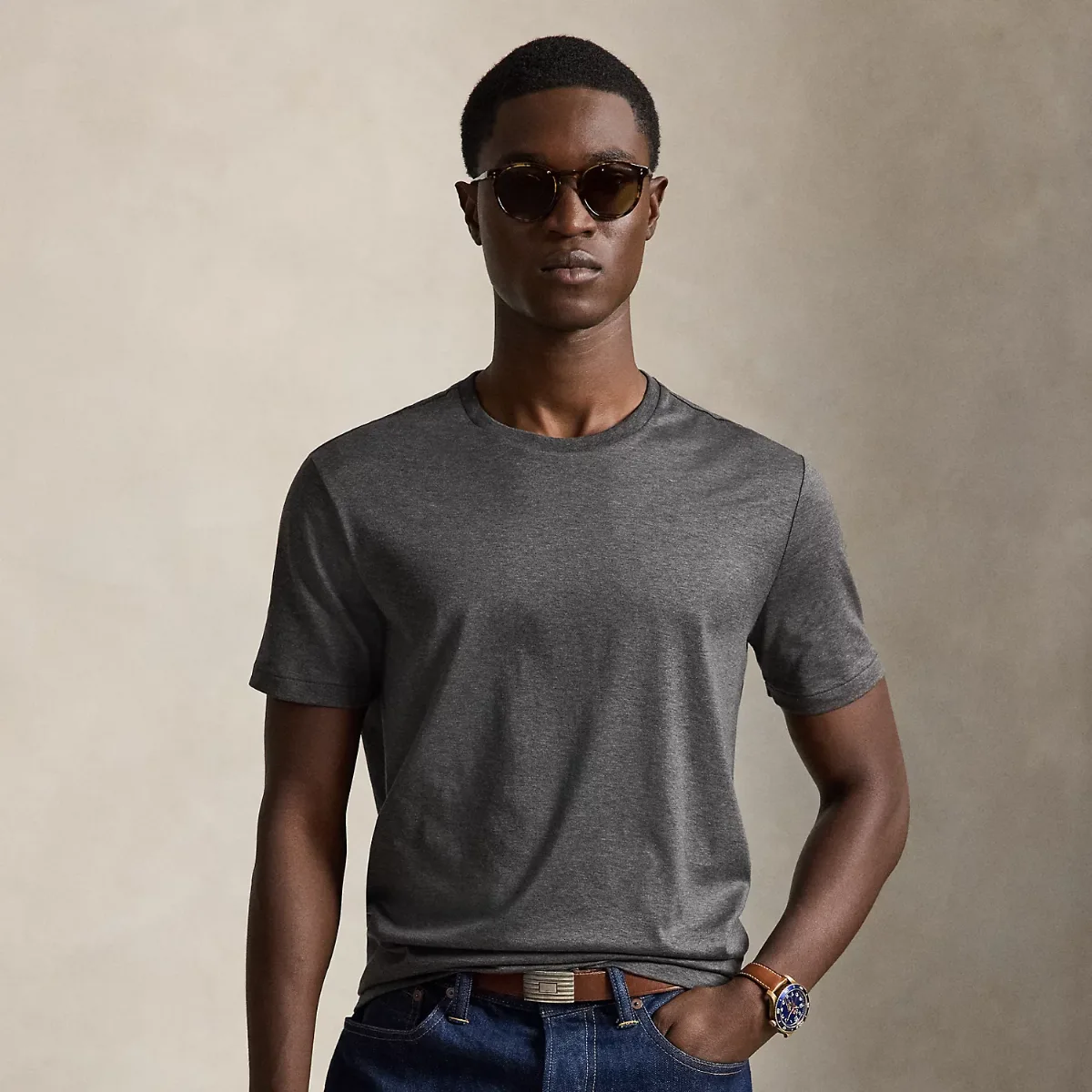 Standard Fit Lisle T-Shirt by Polo Ralph Lauren
