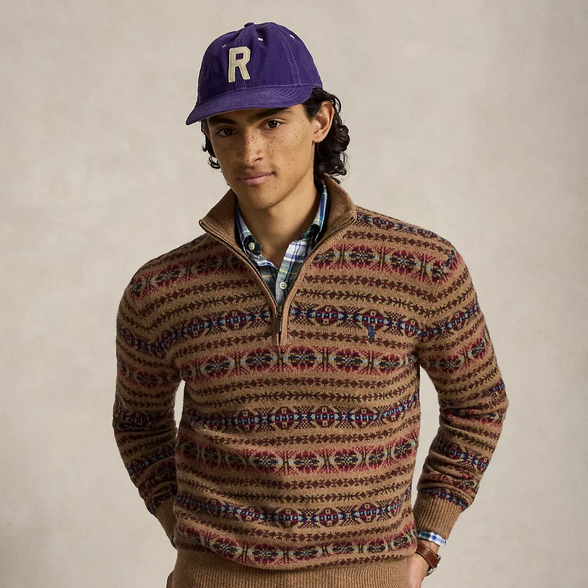 Fair Isle Wool Mockneck Jumper by Polo Ralph Lauren