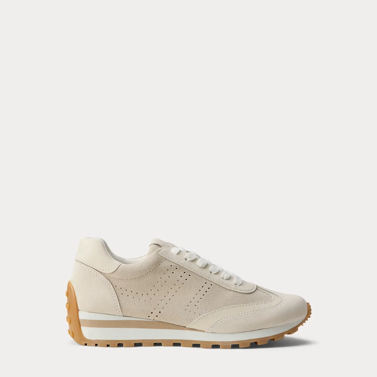 Dani Perforated Suede Trainer by Lauren Ralph Lauren