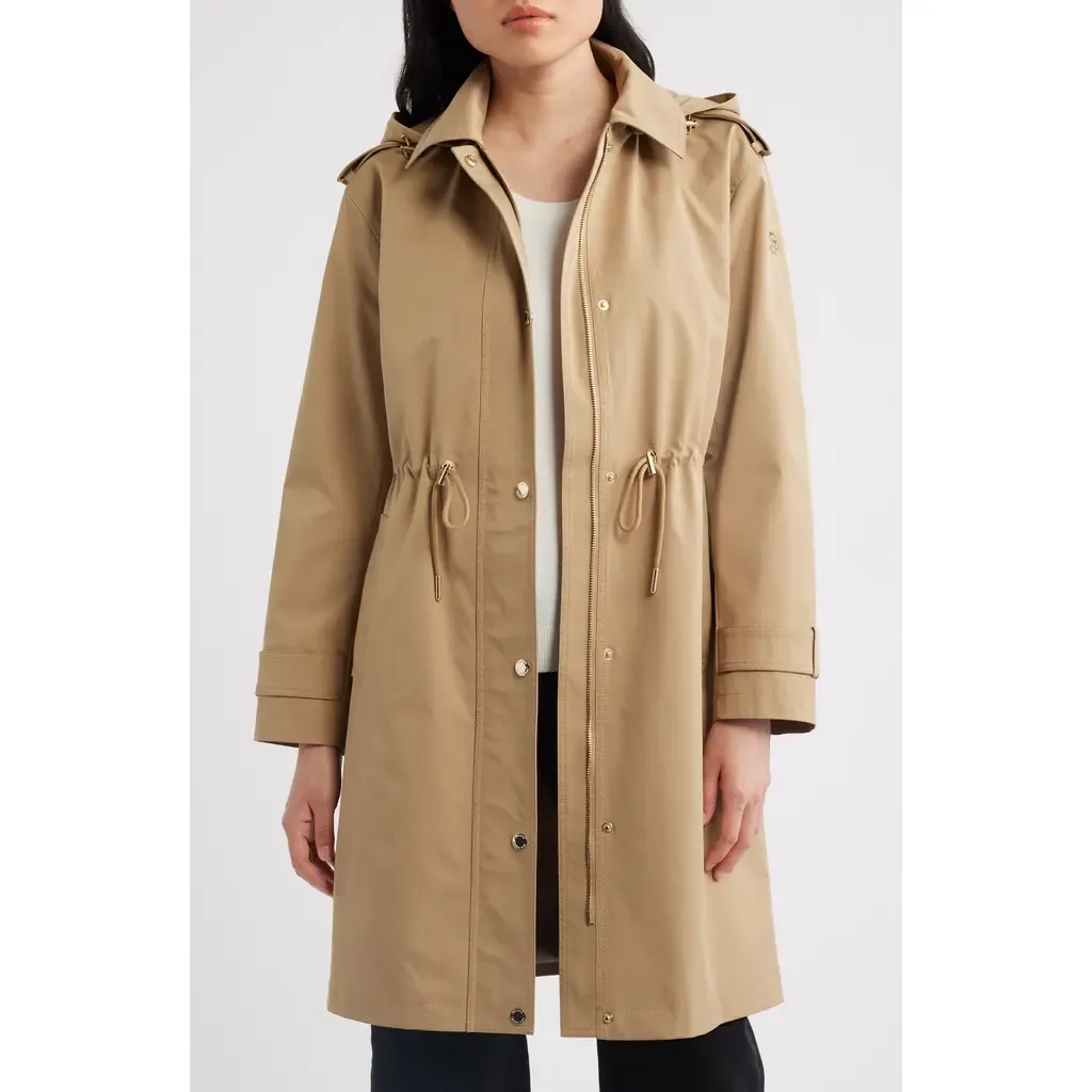 Hooded Trench Coat by Michael Kors