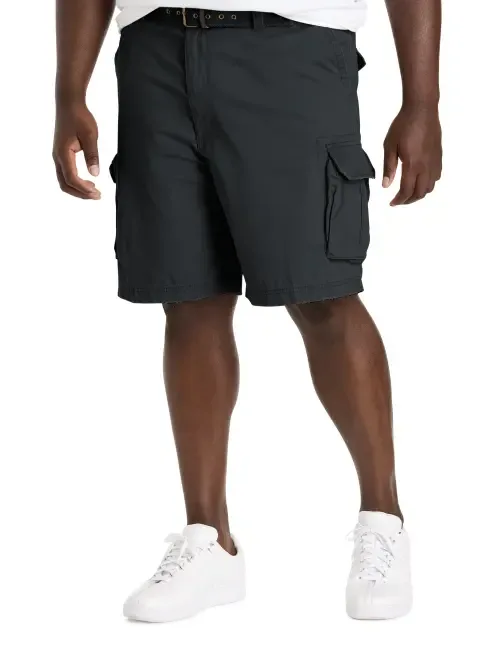 Belted Cargo Shorts by True Nation by DXL