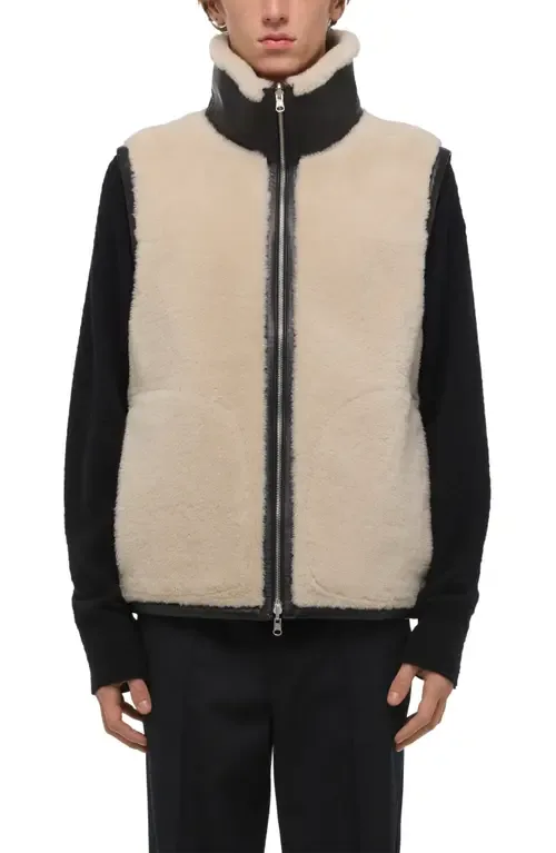 Reversible Genuine Shearling Vest by Helmut Lang