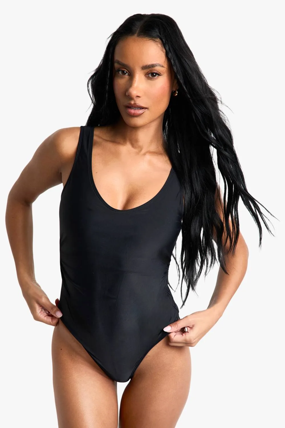 Ruched Swimsuit by boohoo