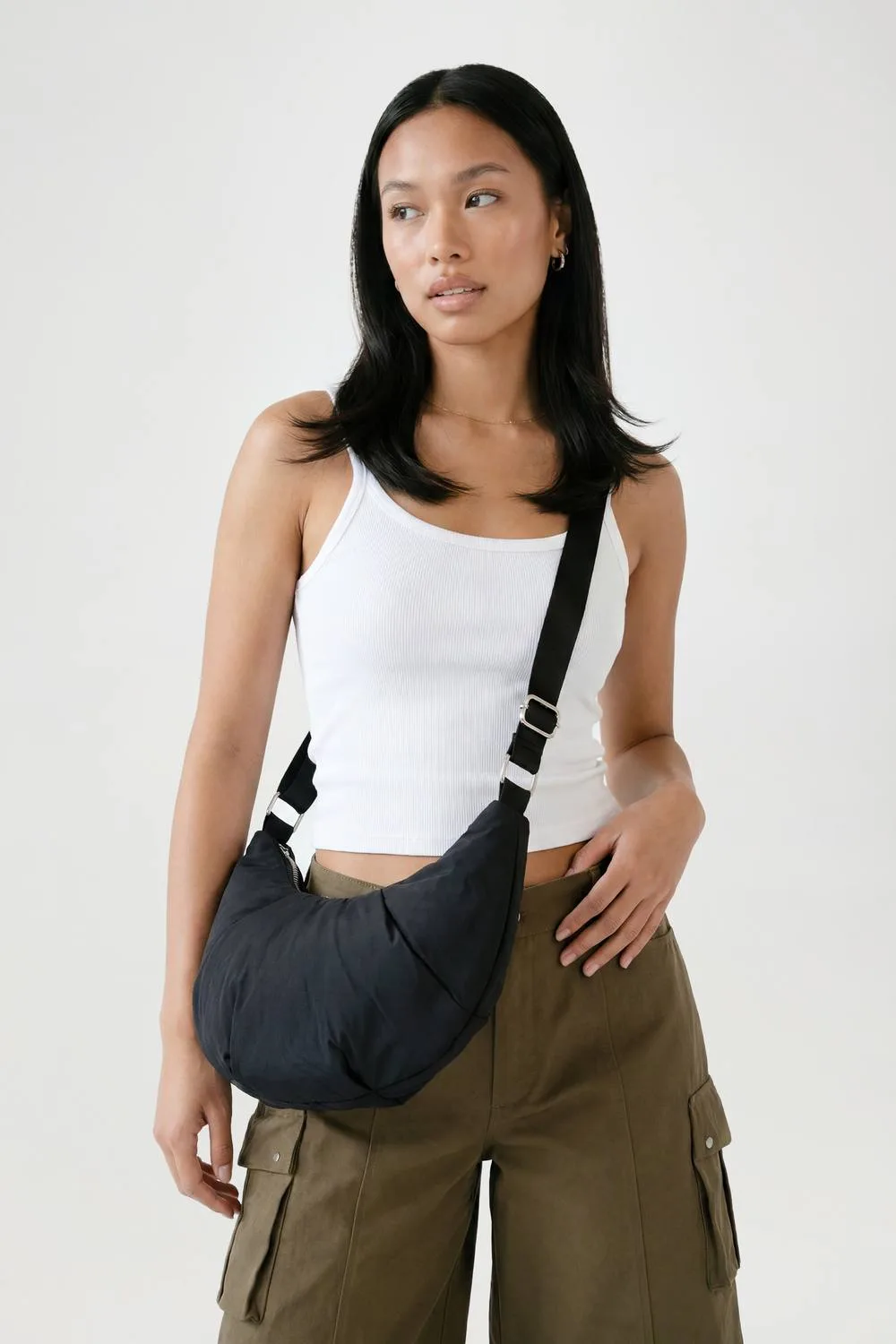 Nylon Basic Cross Body Bag by boohoo