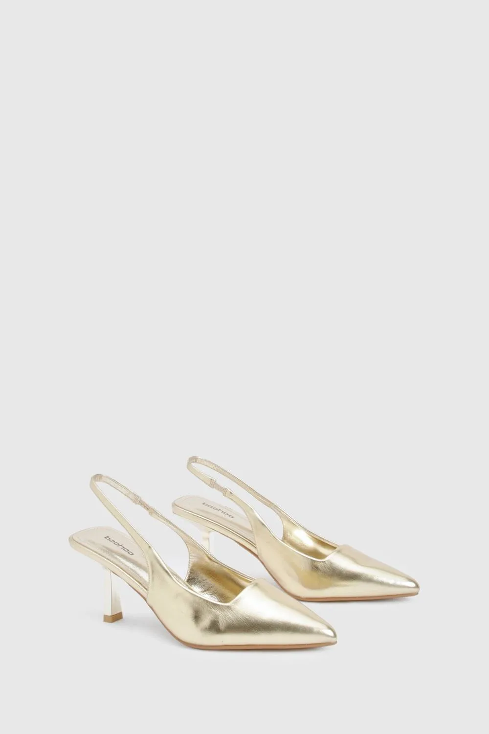 Wide Fit Low Stiletto Slingback Court Heel by boohoo