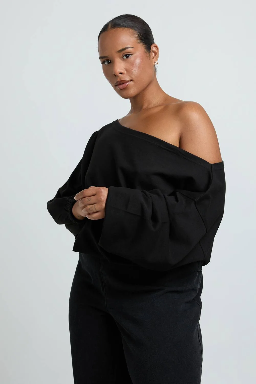 Asymmetric Loopback Sweatshirt by boohoo