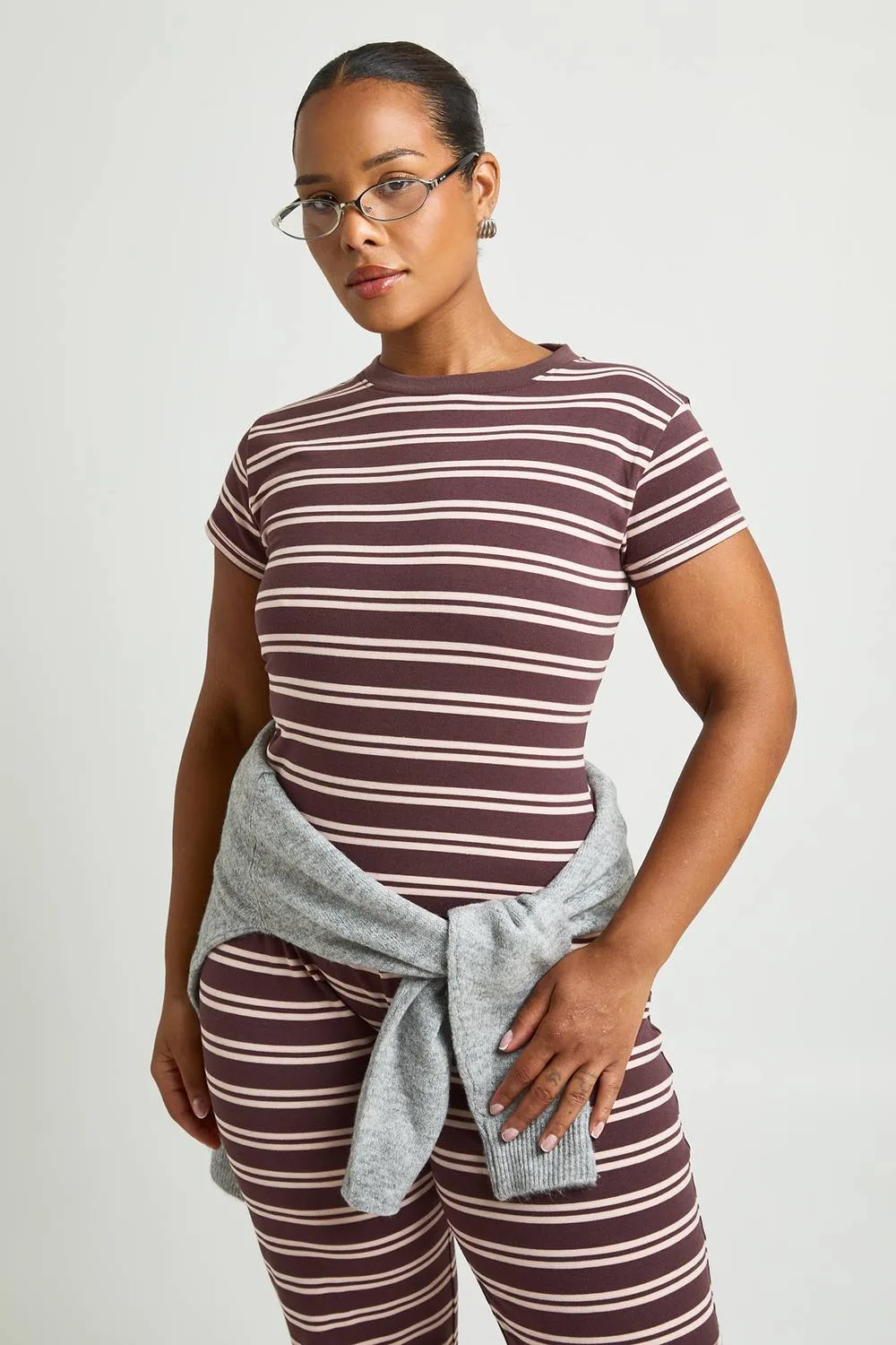 Stripe T-Shirt by boohoo