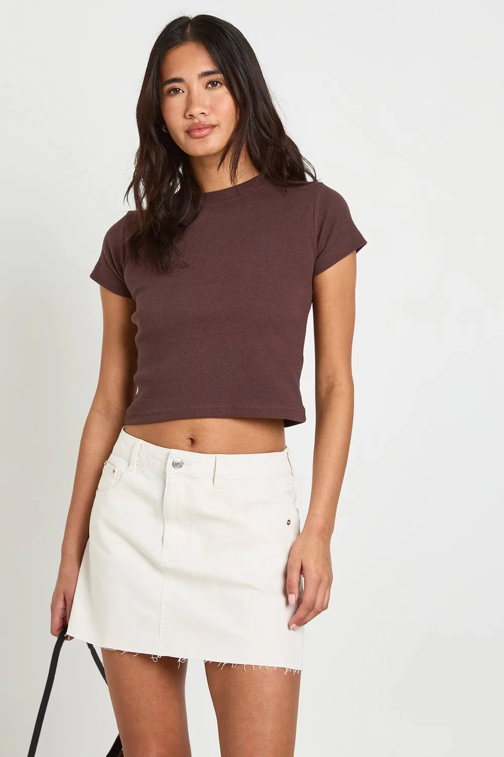 Denim Mini Skirt by boohoo