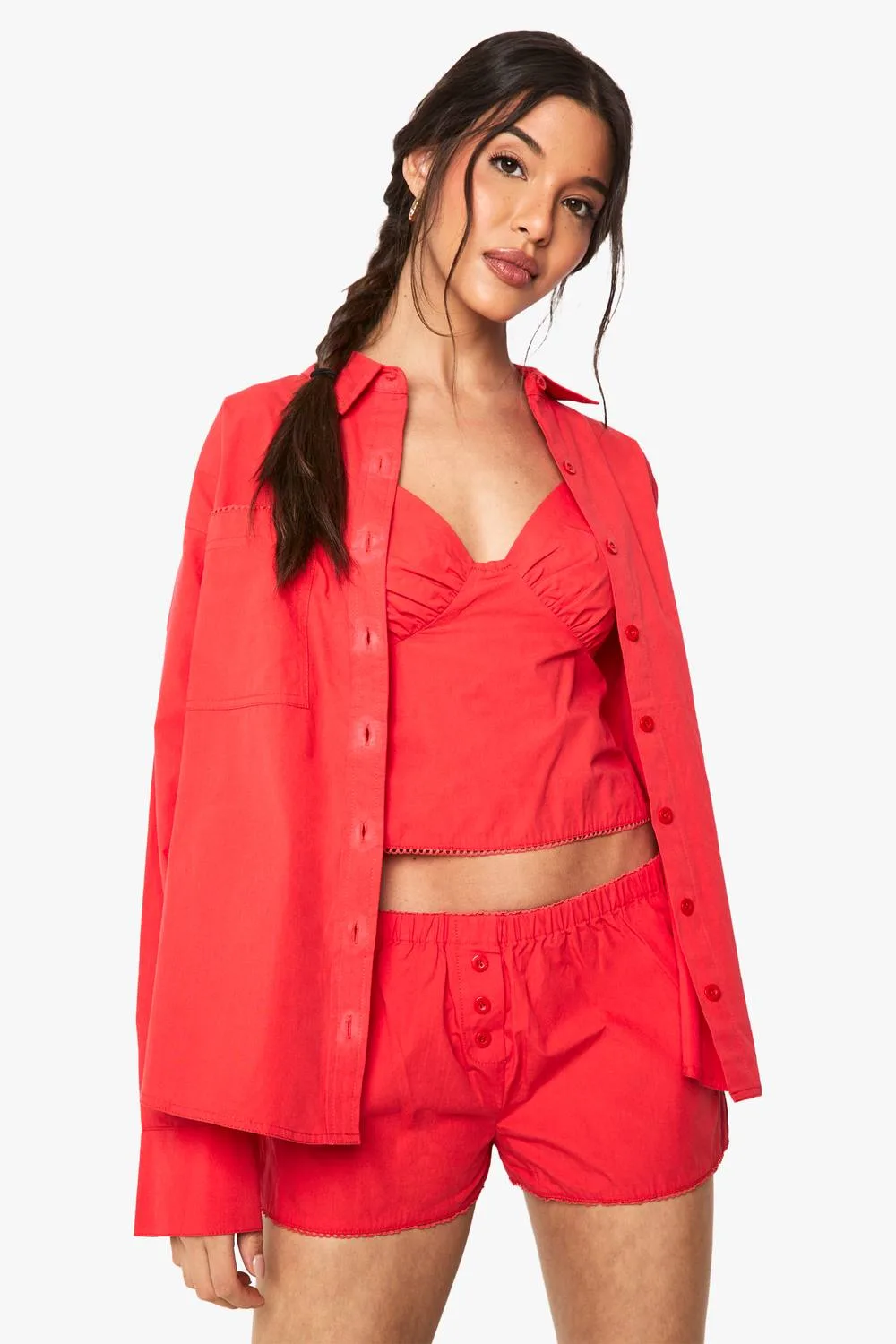 Pocket Detail Oversized Shirt by boohoo