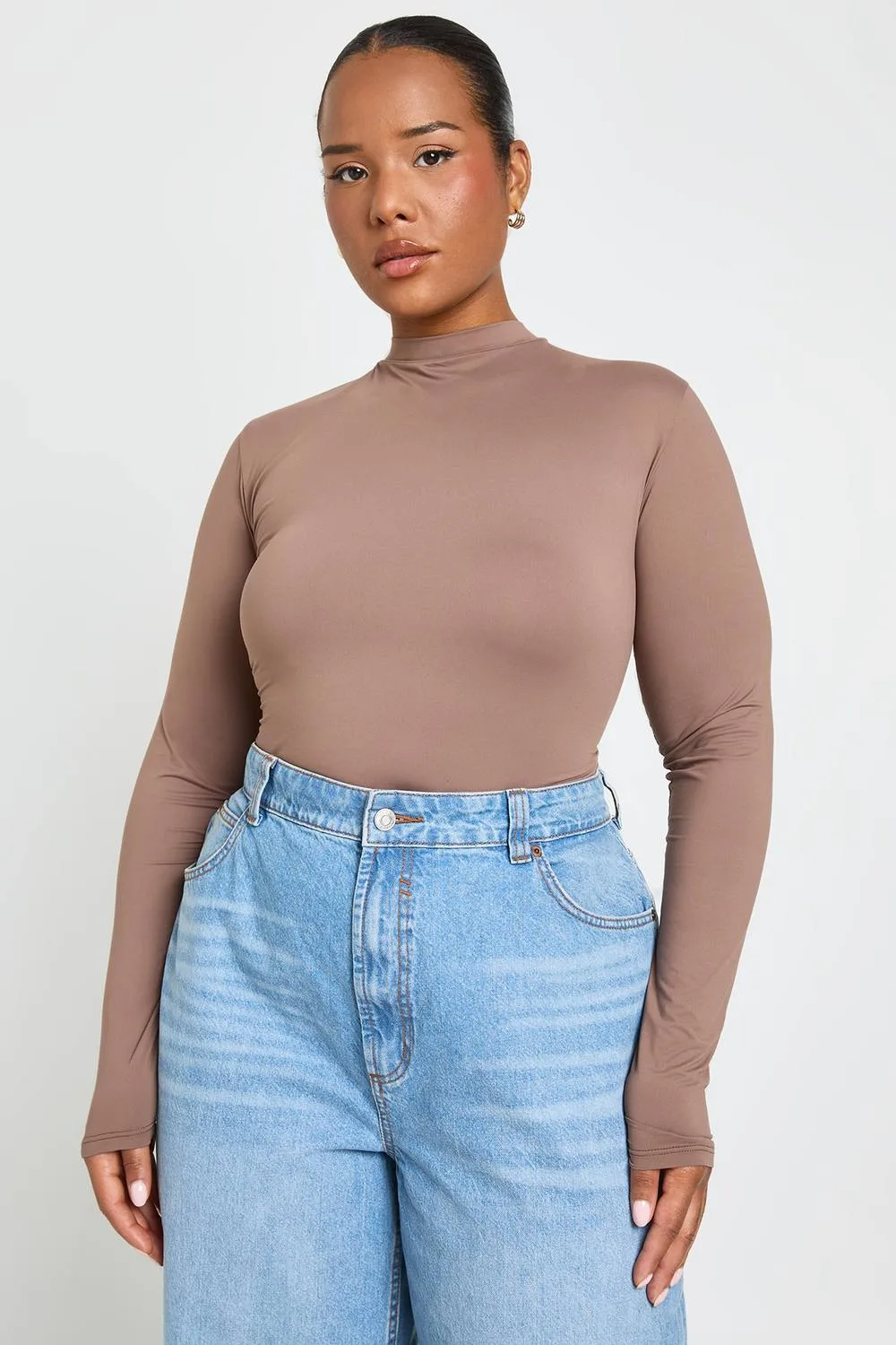 Second Skin Crew Neck Long Sleeve Bodysuit by boohoo