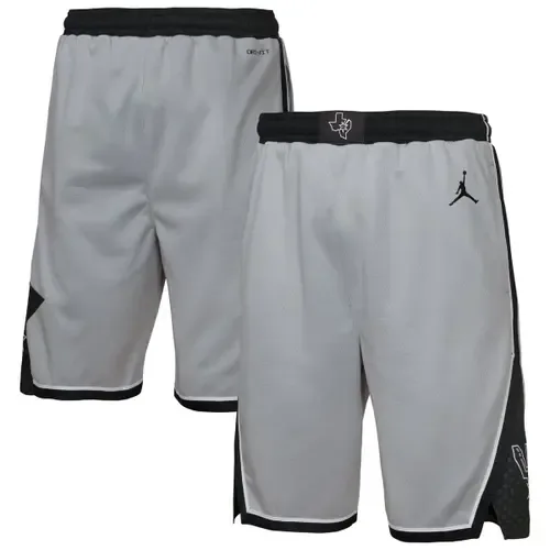Jordan Brand Silver San Antonio Spurs Authentic Statement Edition Swingman Shorts by Jordan Brand