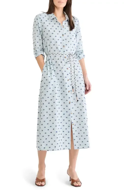 Liana Clip Dot Midi Shirtdress by NIC+ZOE