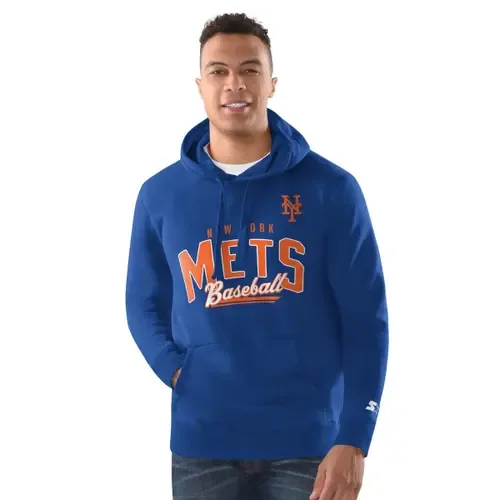 Starter Royal New York Mets Classic Pullover Hoodie by STARTER