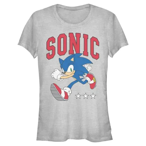 Three Stars Running Short Sleeve Graphic T-Shirt by Sonic the Hedgehog