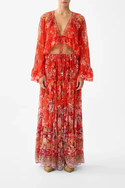 Tiered Skirt with Ruffle Detail by Camilla