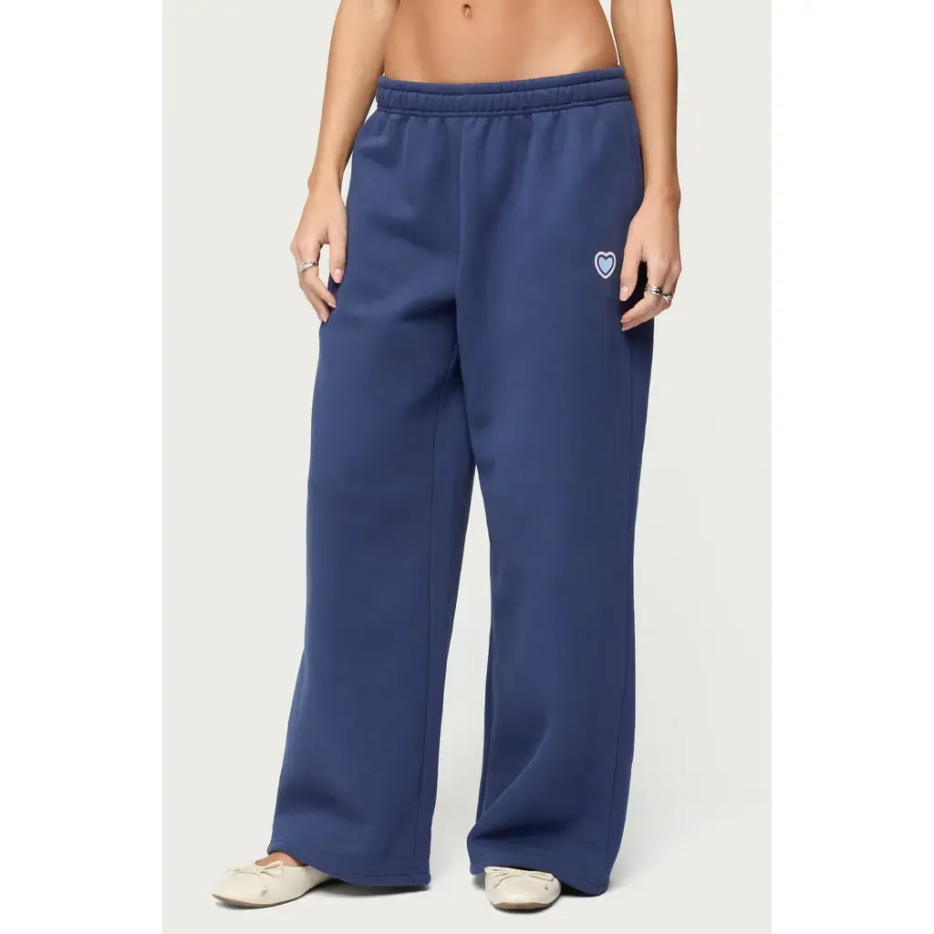 Glitter Girl Straight Leg Sweatpants by EDIKTED